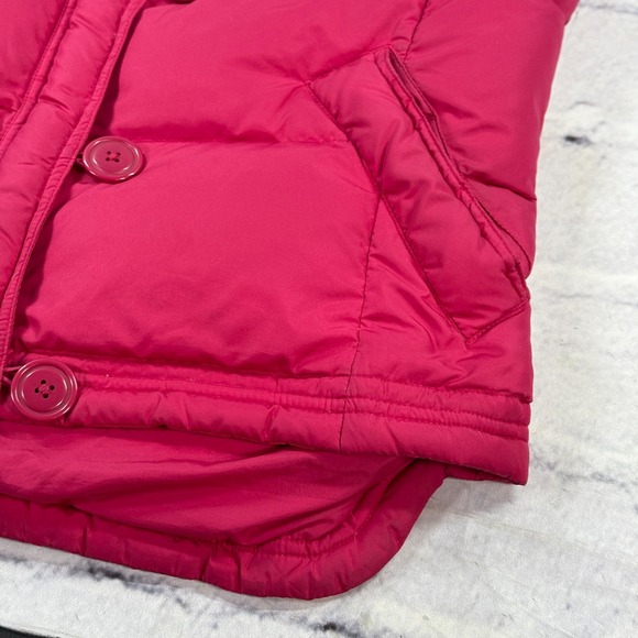 J.Crew Down Puffer Vest Womens Medium Pink Quilted Zip Button Preppy - Picture 14 of 15